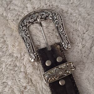 Nocona Black and Silver Belt